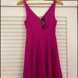 Fuchsia Lulu’s skater dress, size XS, brand new with tags!